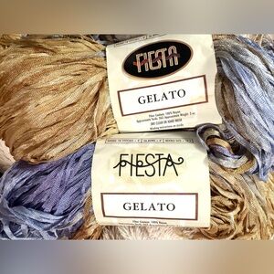 2 Fiesta Gelato Yarn in Gold and Purple